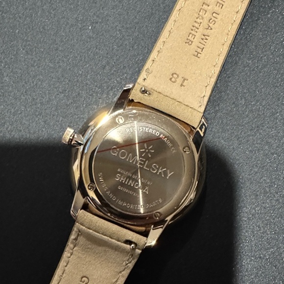 Gomelsky Teal and Tan Leather Watch by Shinola main image 5